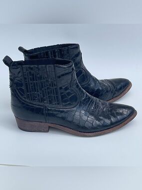 Golden Goose Deluxe Brand GGDB Black Cowboy Ankle Boots Italy EUR 41 / US 10